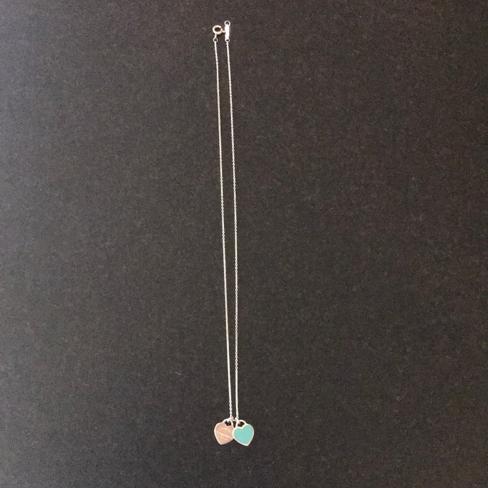 Mini Double Heart Tag Pendant (Tiffany and co)